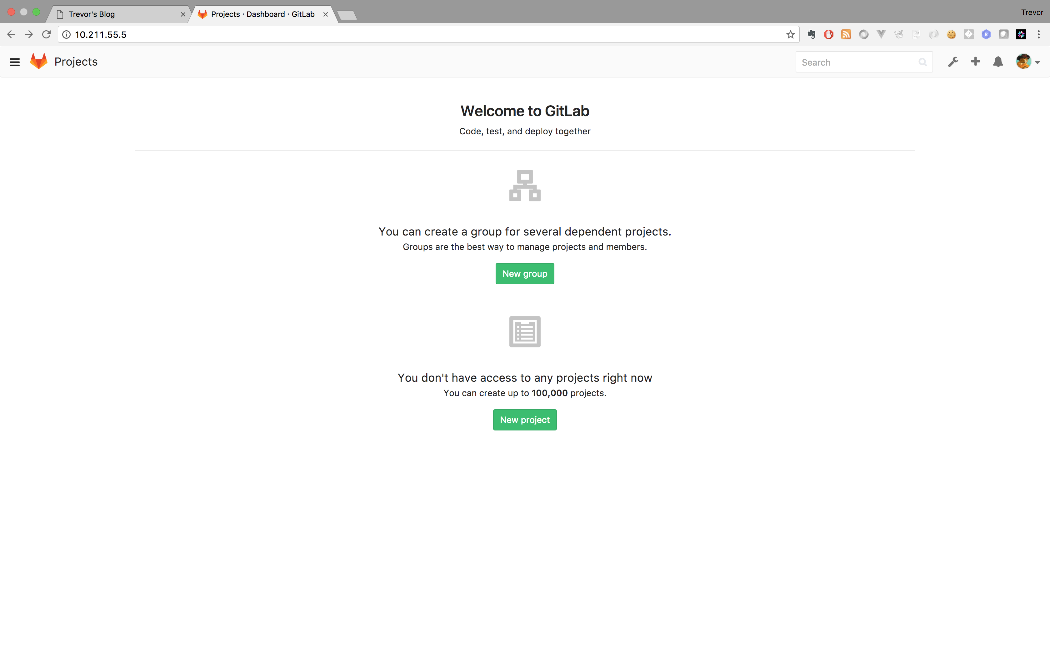 Gitlab Home Page