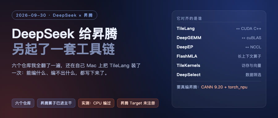 DeepSeek 给昇腾另起了一套工具链