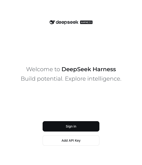 DeepSeek Harness 桌面端欢迎窗口