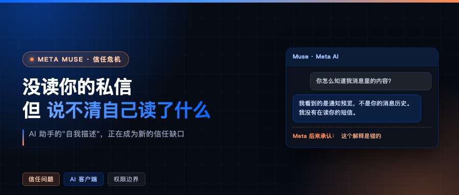 Meta Muse 没读你的私信，但它说不清自己读了什么