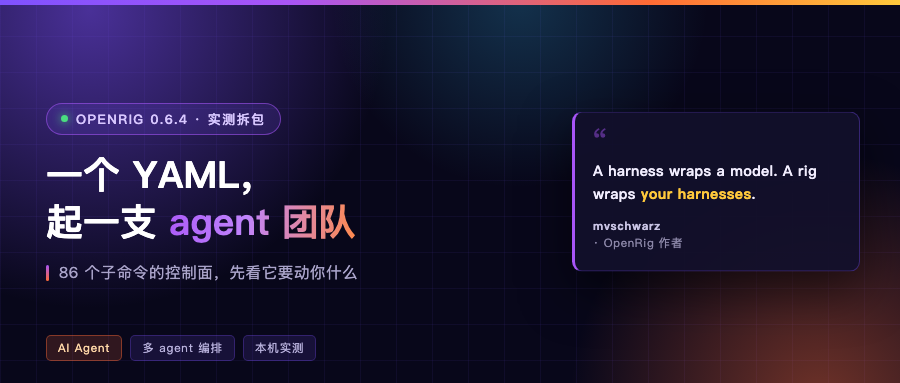 一个 YAML，起一支 agent 团队