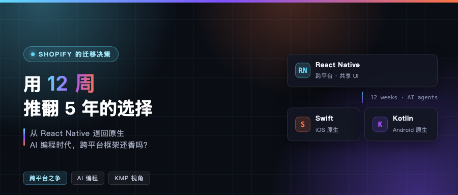 Shopify 从 React Native 退回原生：AI 编程时代，跨平台框架还香吗？